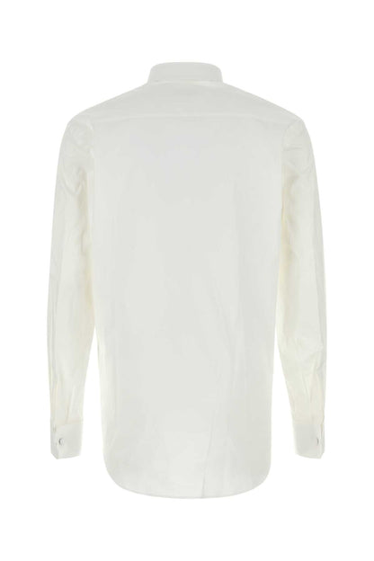 Prada Men White Stretch Cotton Blend Shirt by Luosophy
