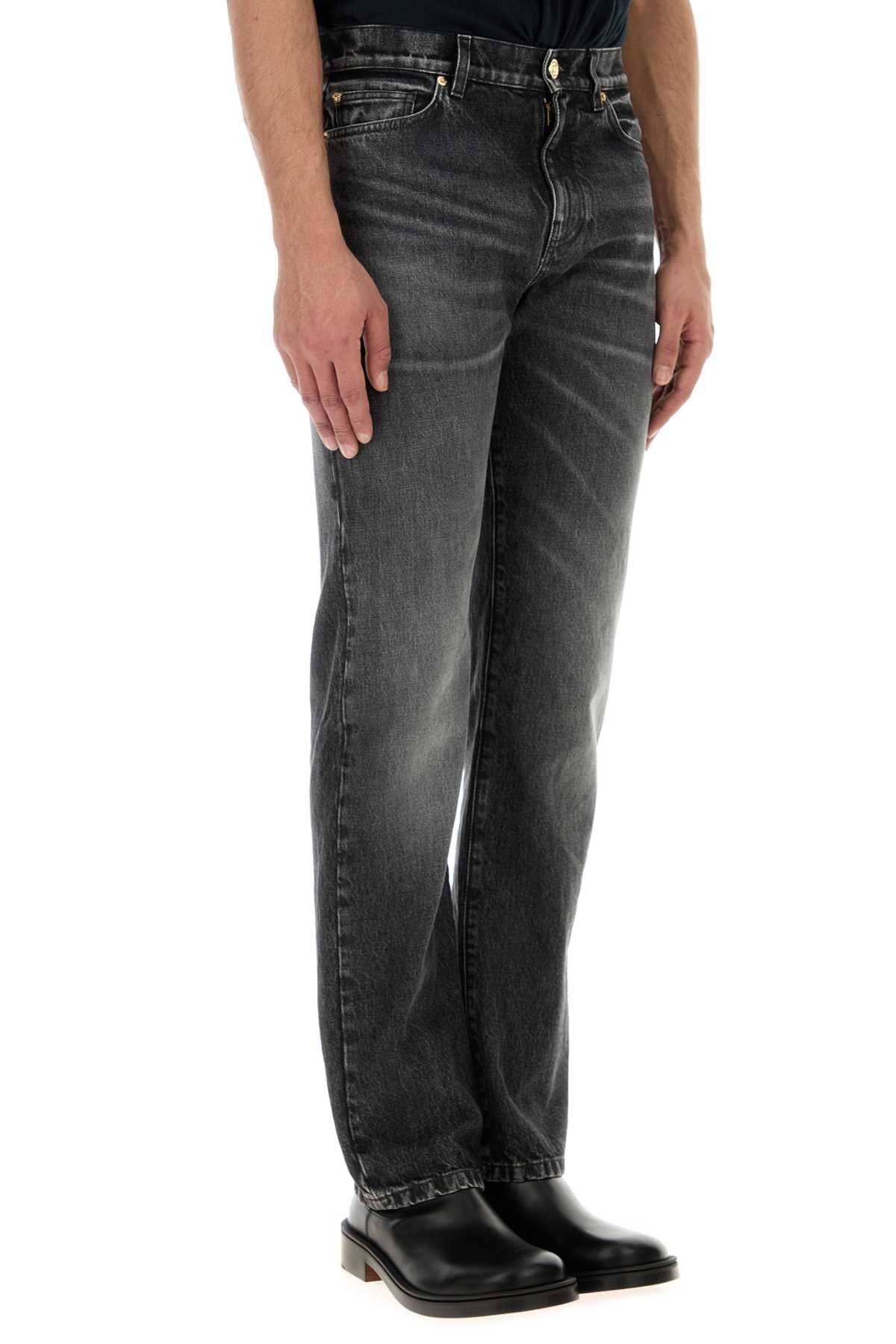 Versace Men Slate Denim Jeans by Luosophy