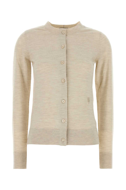 Burberry Women Sand Wool Cardigan