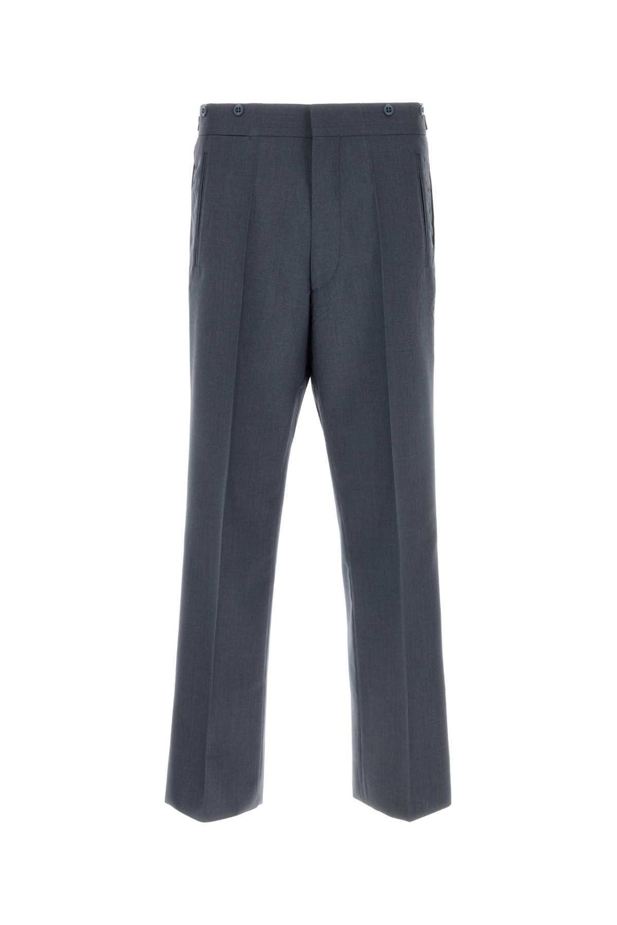 Prada Men Blue Mohair Blend Pant by Luosophy