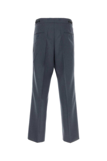 Prada Men Blue Mohair Blend Pant by Luosophy