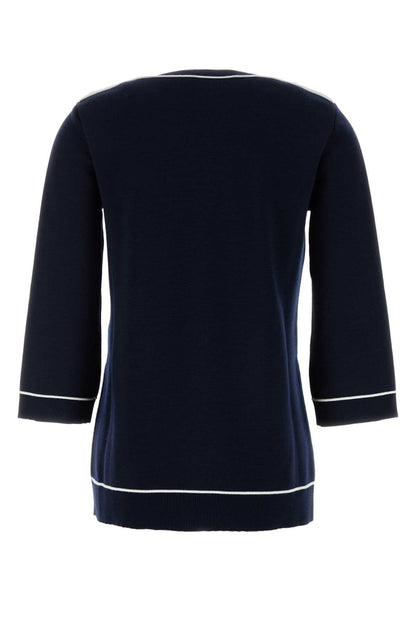 Gucci Women Navy Blue Wool Oversize Sweater by Luosophy