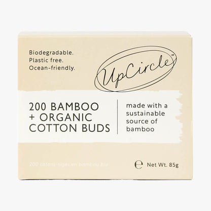 Organic Bamboo Cotton Buds - 200 Pieces by UpCircle