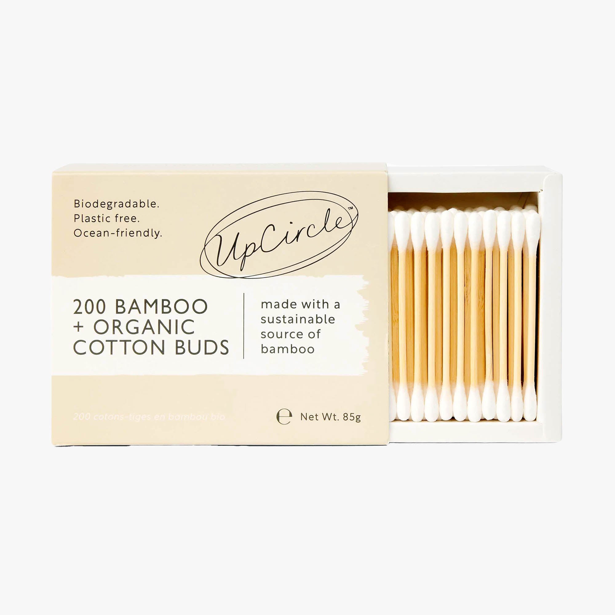 Organic Bamboo Cotton Buds - 200 Pieces by UpCircle
