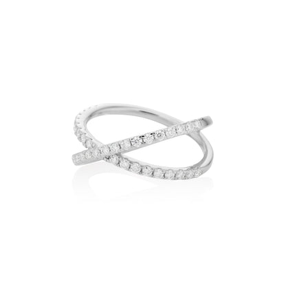 1.5mm Moissanite Infinity Ring in 925 Sterling Silver by Jayco Jewelry