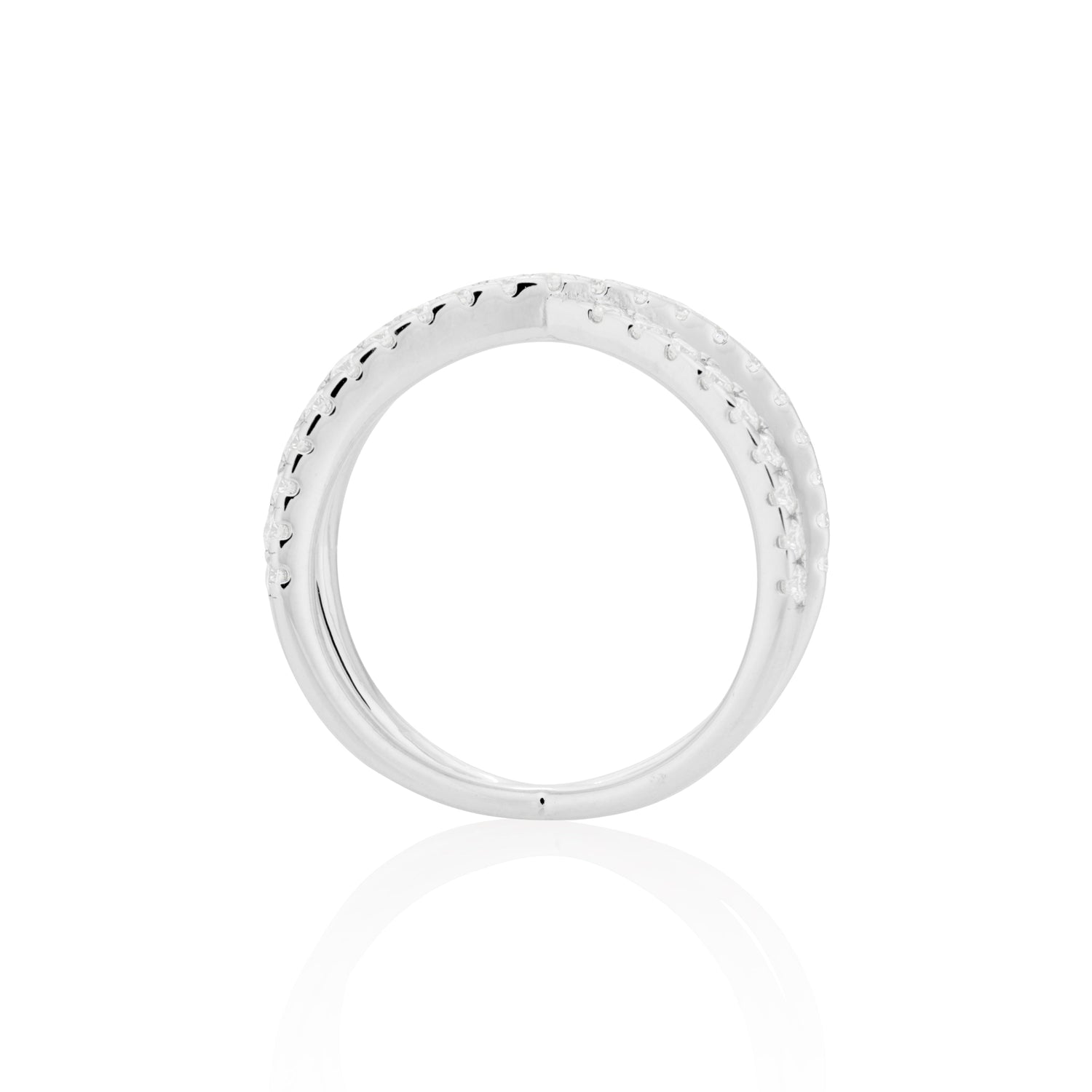 1.5mm Moissanite Infinity Ring in 925 Sterling Silver by Jayco Jewelry