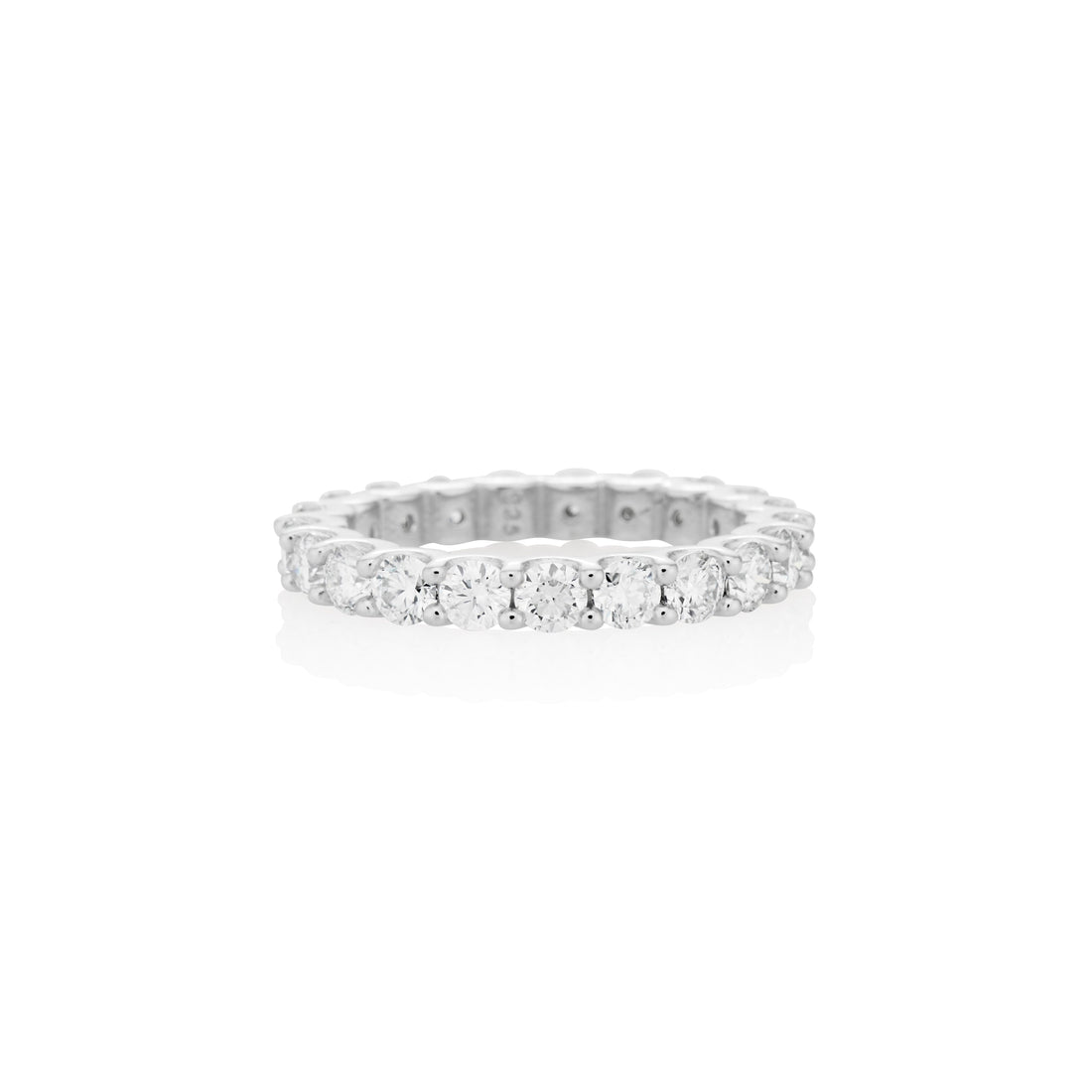 3mm Moissanite Eternity Ring in 925 Sterling Silver by Jayco Jewelry