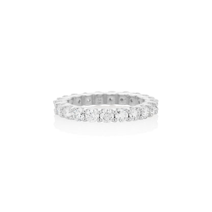 3mm Moissanite Eternity Ring in 925 Sterling Silver by Jayco Jewelry