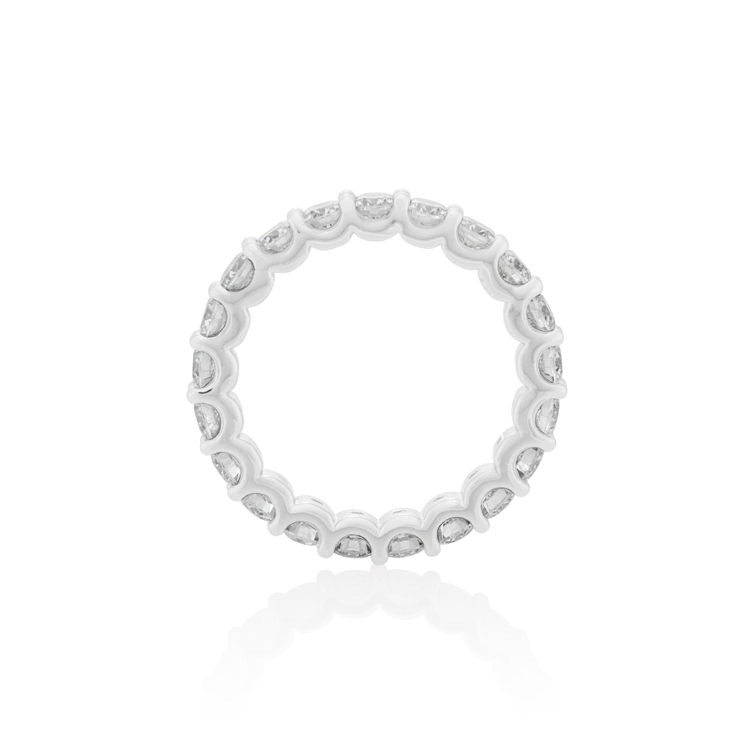 3mm Moissanite Eternity Ring in 925 Sterling Silver by Jayco Jewelry
