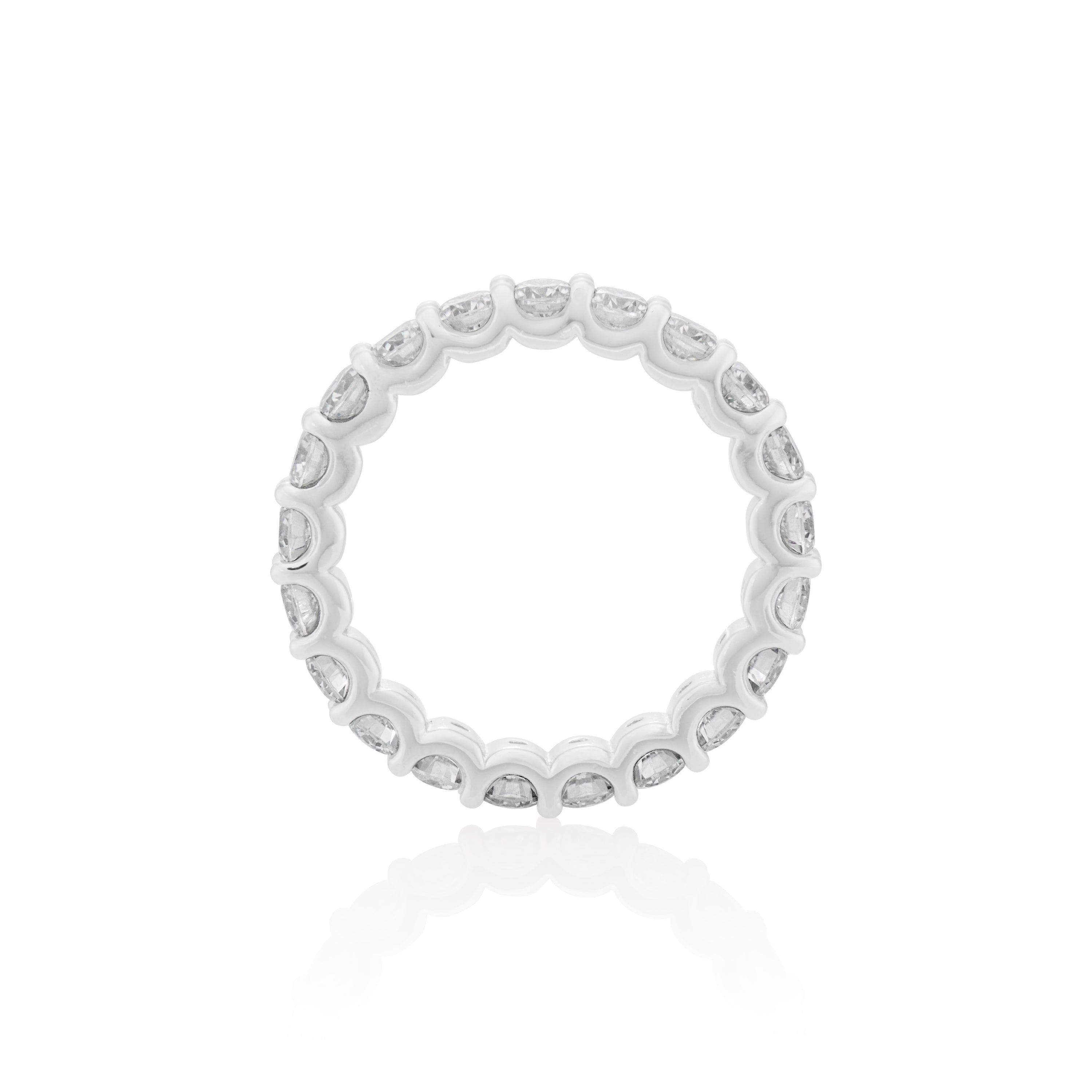 3mm Moissanite Eternity Ring in 925 Sterling Silver by Jayco Jewelry