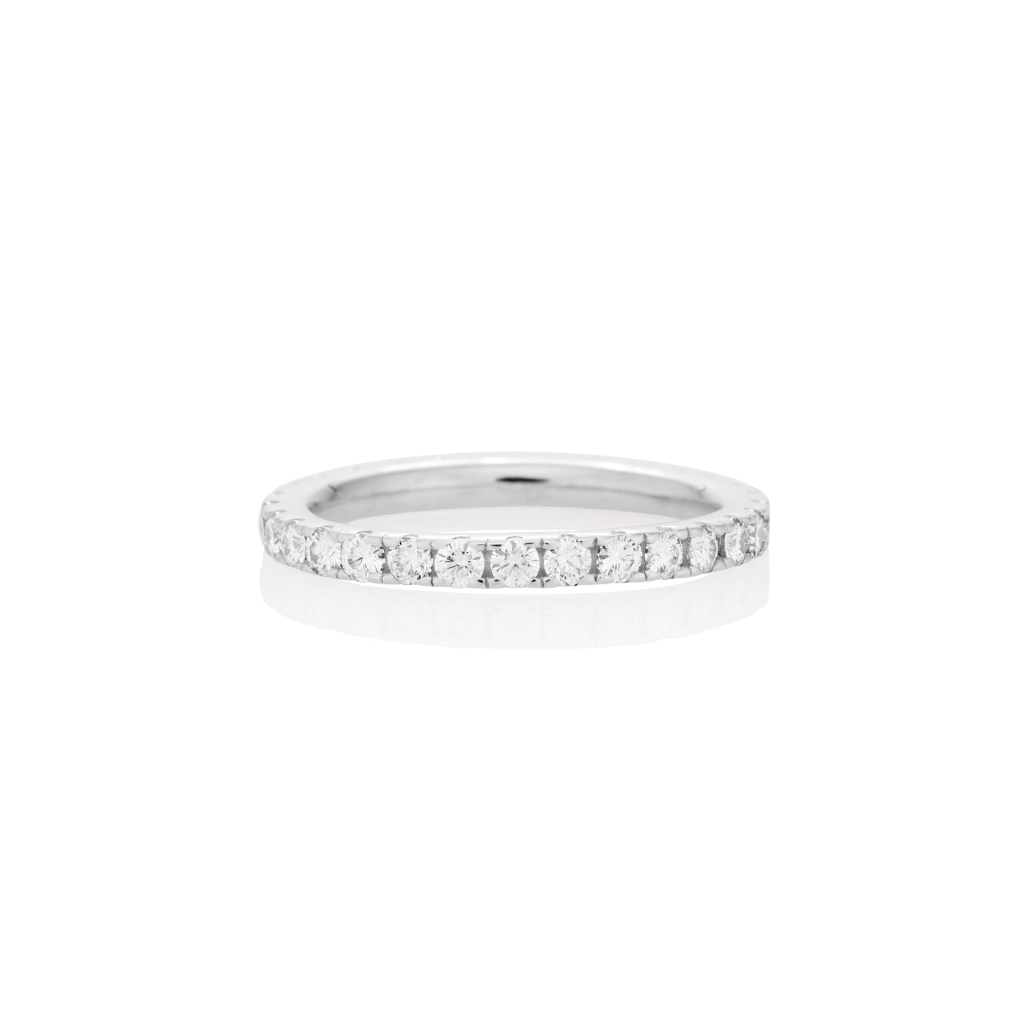 2mm Moissanite Eternity Ring in 925 Sterling Silver by Jayco Jewelry