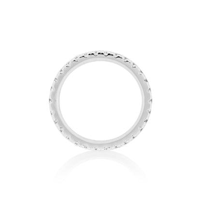 2mm Moissanite Eternity Ring in 925 Sterling Silver by Jayco Jewelry