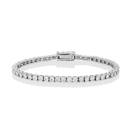 3MM Moissanite Tennis Bracelet in Solid 925 Silver by Jayco Jewelry