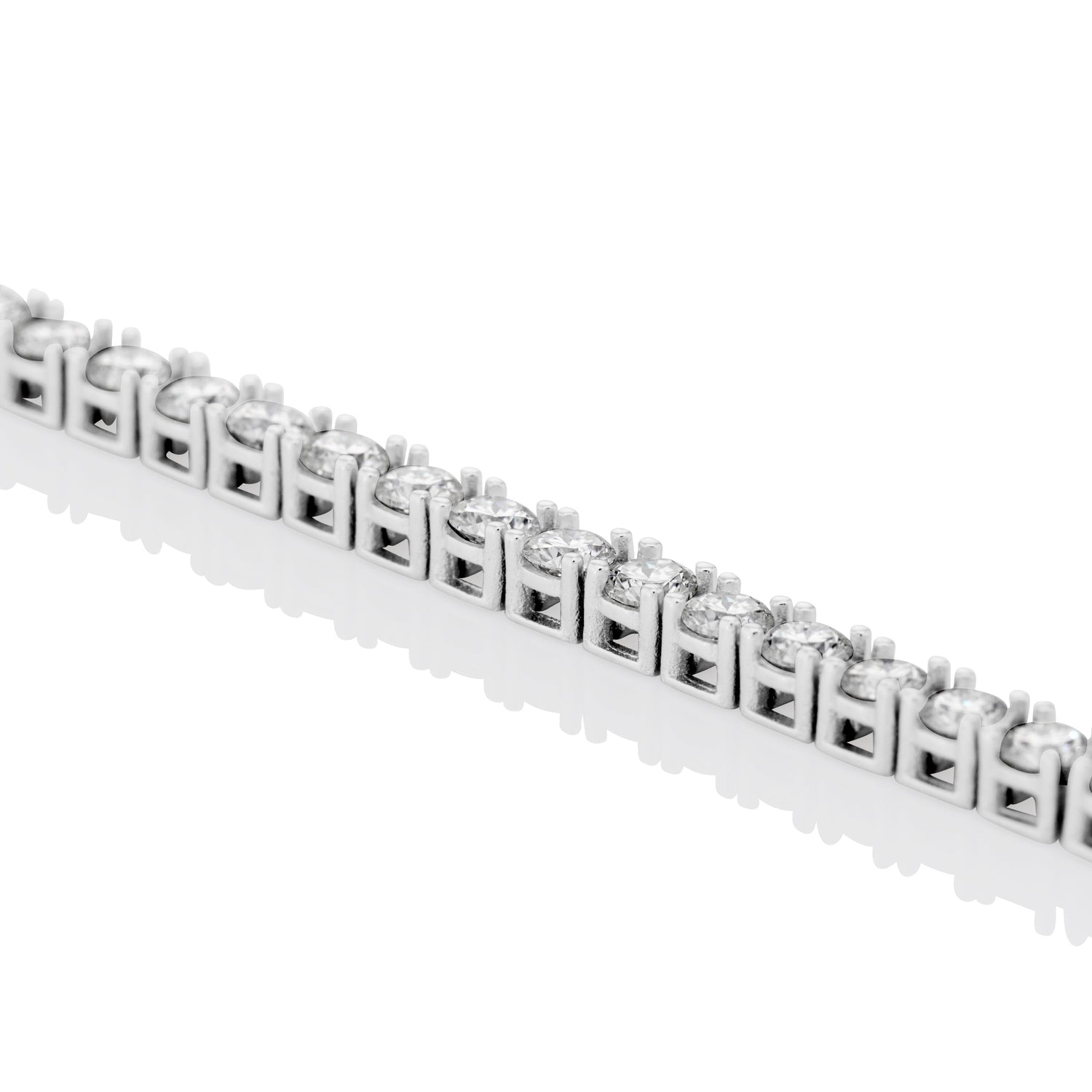 3MM Moissanite Tennis Necklace in Solid 925 Silver by Jayco Jewelry