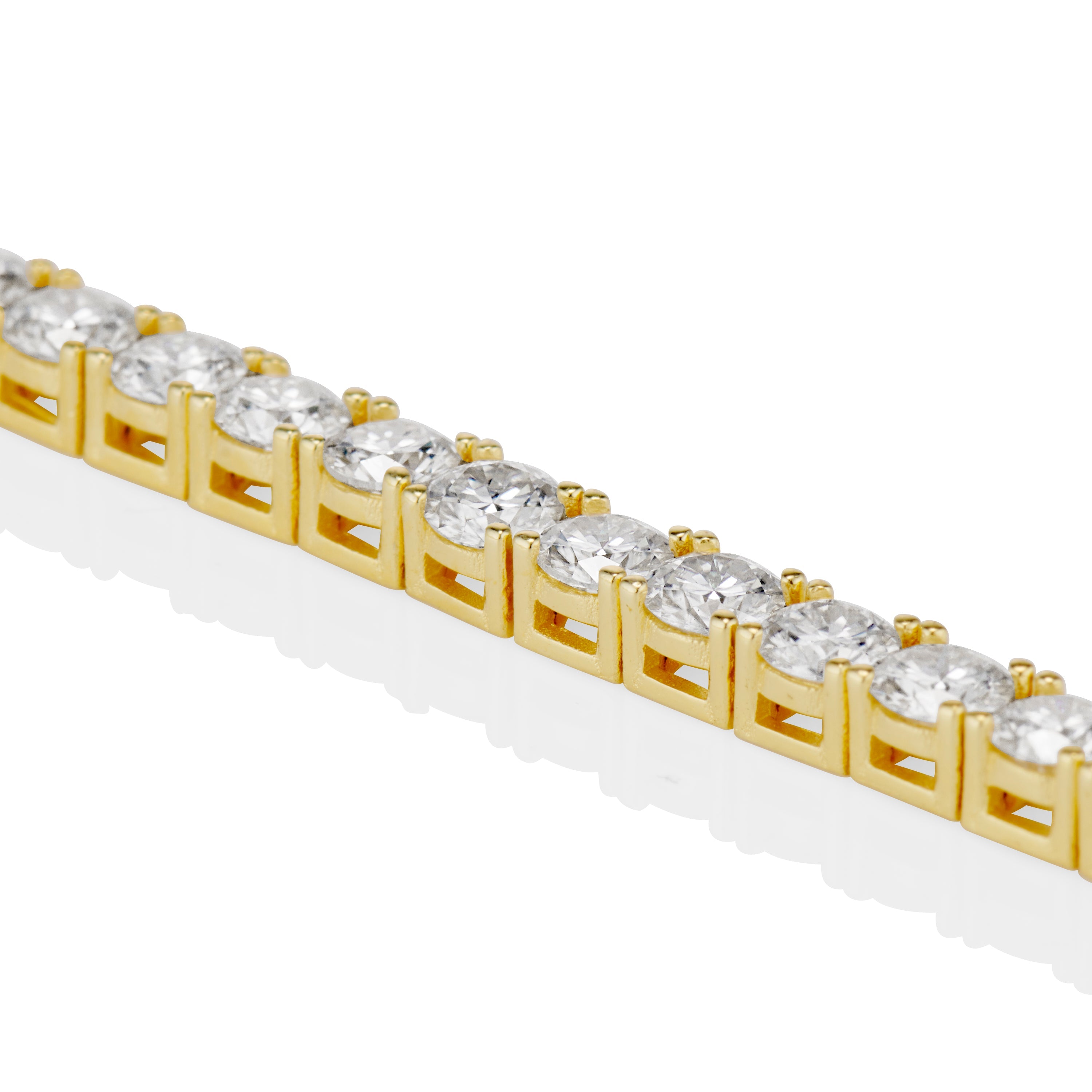 4mm Moissanite Tennis Bracelet in Yellow Gold Vermeil by Jayco Jewelry