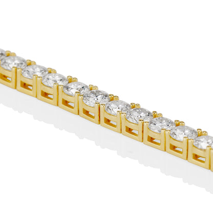 4mm Moissanite Tennis Bracelet in Yellow Gold Vermeil by Jayco Jewelry