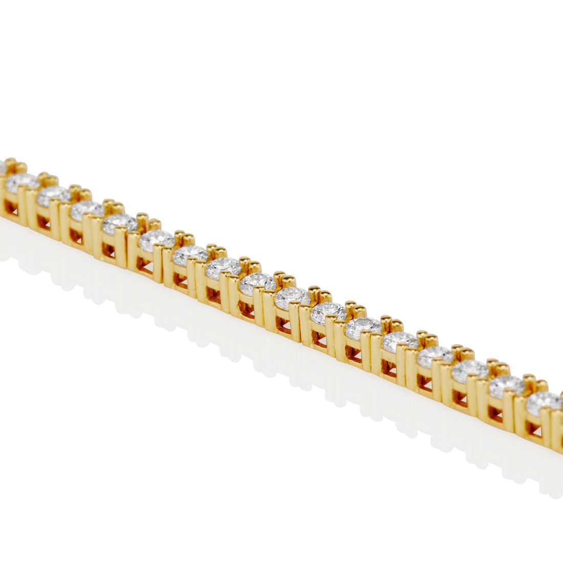 2mm Moissanite Tennis Bracelet in Yellow Gold by Jayco Jewelry