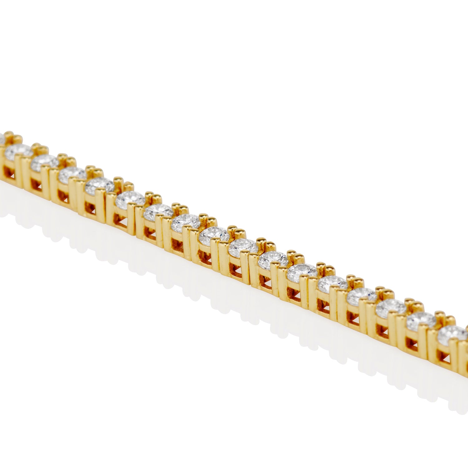2mm Moissanite Tennis Bracelet in Yellow Gold by Jayco Jewelry