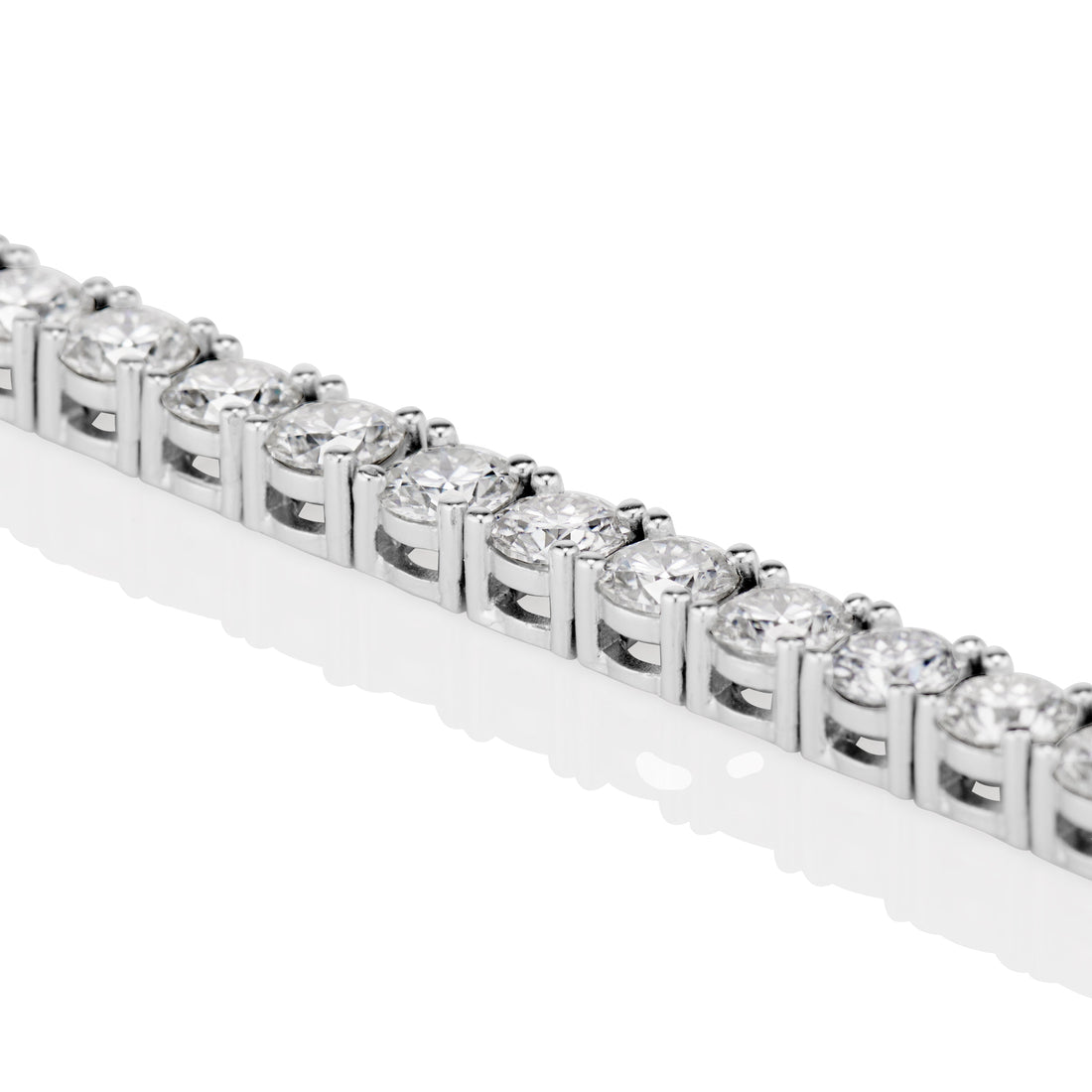 4MM Moissanite Tennis Bracelet in Solid 925 Silver by Jayco Jewelry