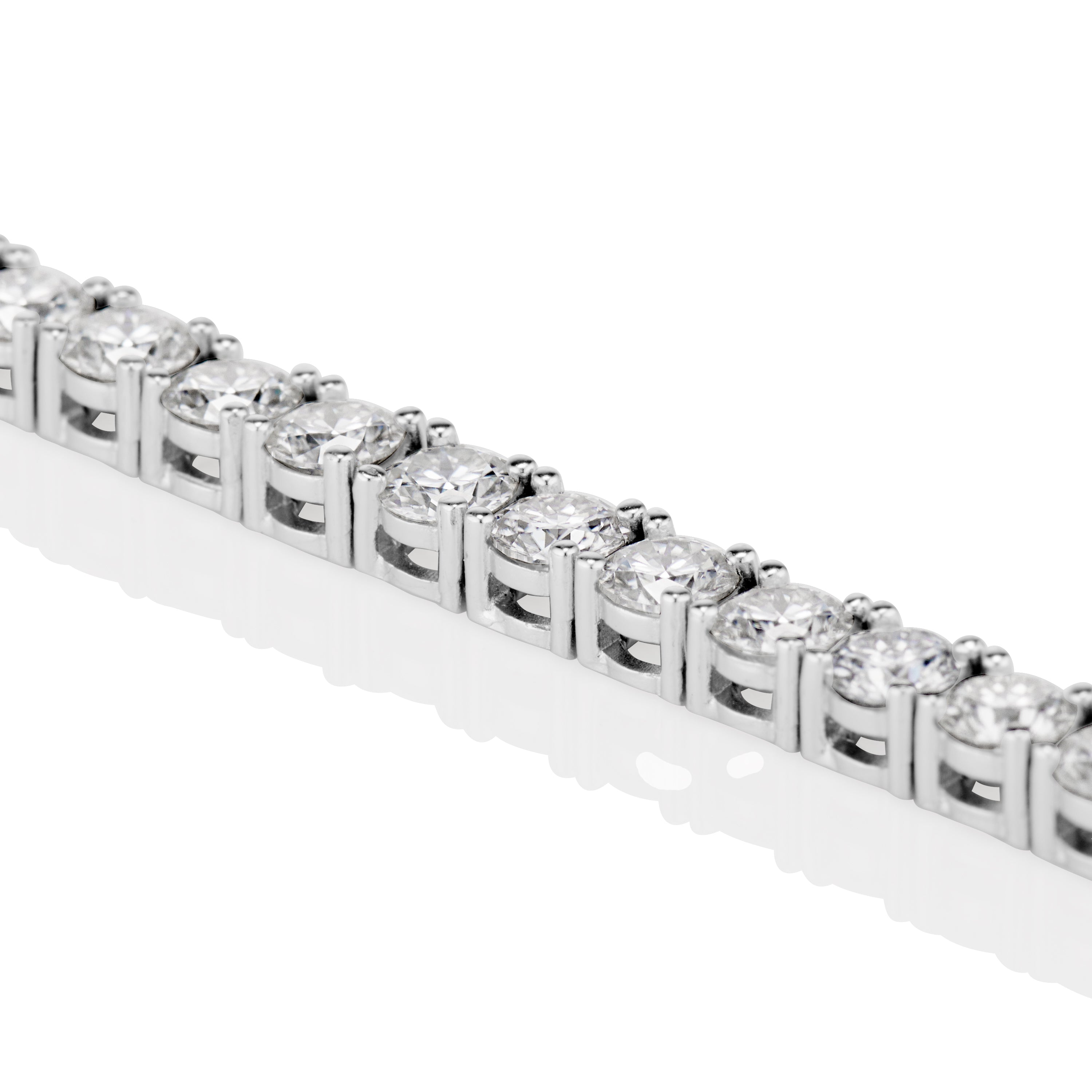 4MM Moissanite Tennis Bracelet in Solid 925 Silver by Jayco Jewelry