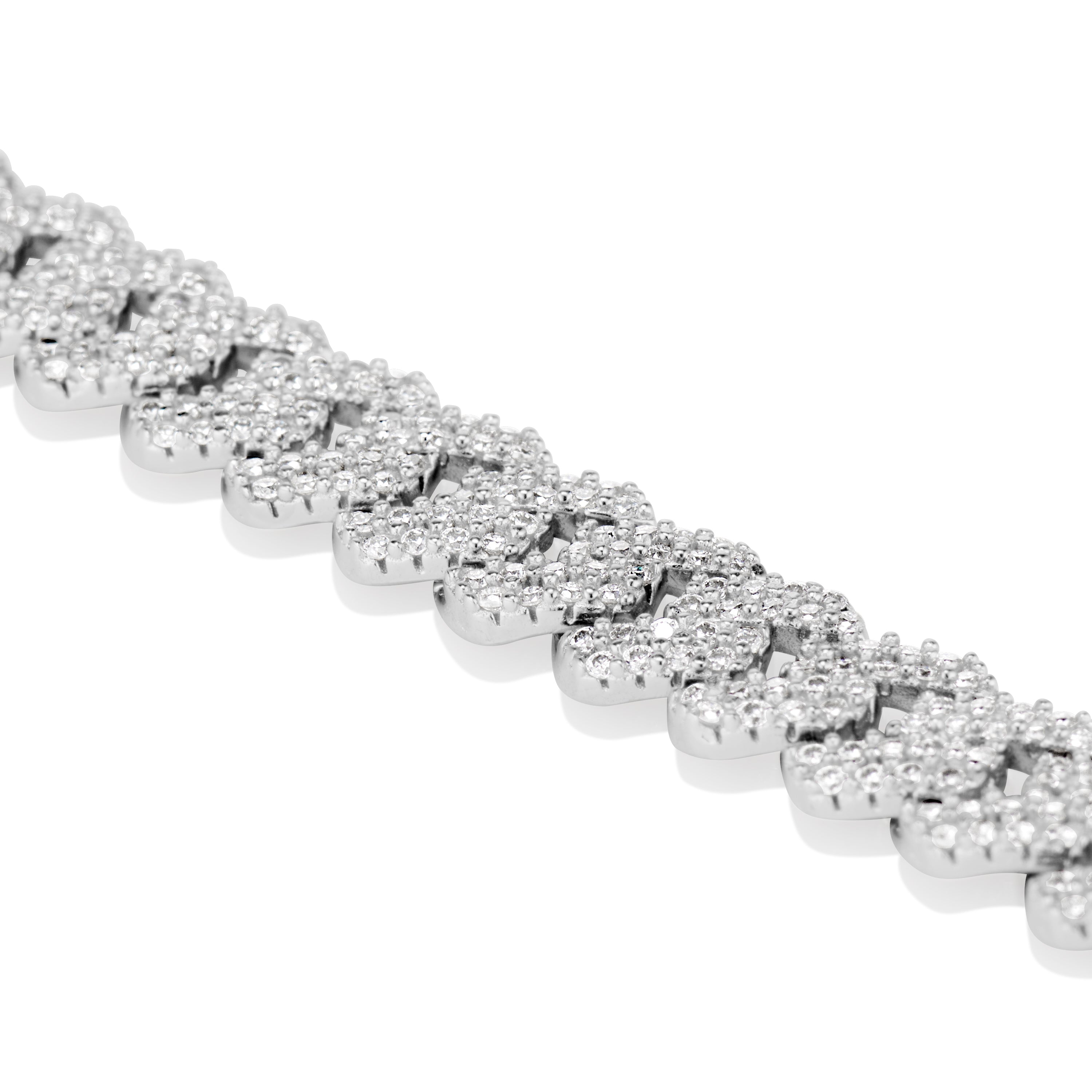 8MM Moissanite Cuban Bracelet in Solid 925 Silver by Jayco Jewelry