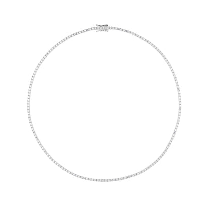 2mm Moissanite Tennis Necklace in Solid 925 Silver by Jayco Jewelry