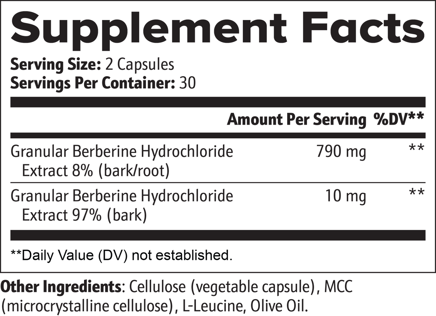 Berberine HCl Complex | Metabolic &amp; Blood Sugar Support by Protein Zone