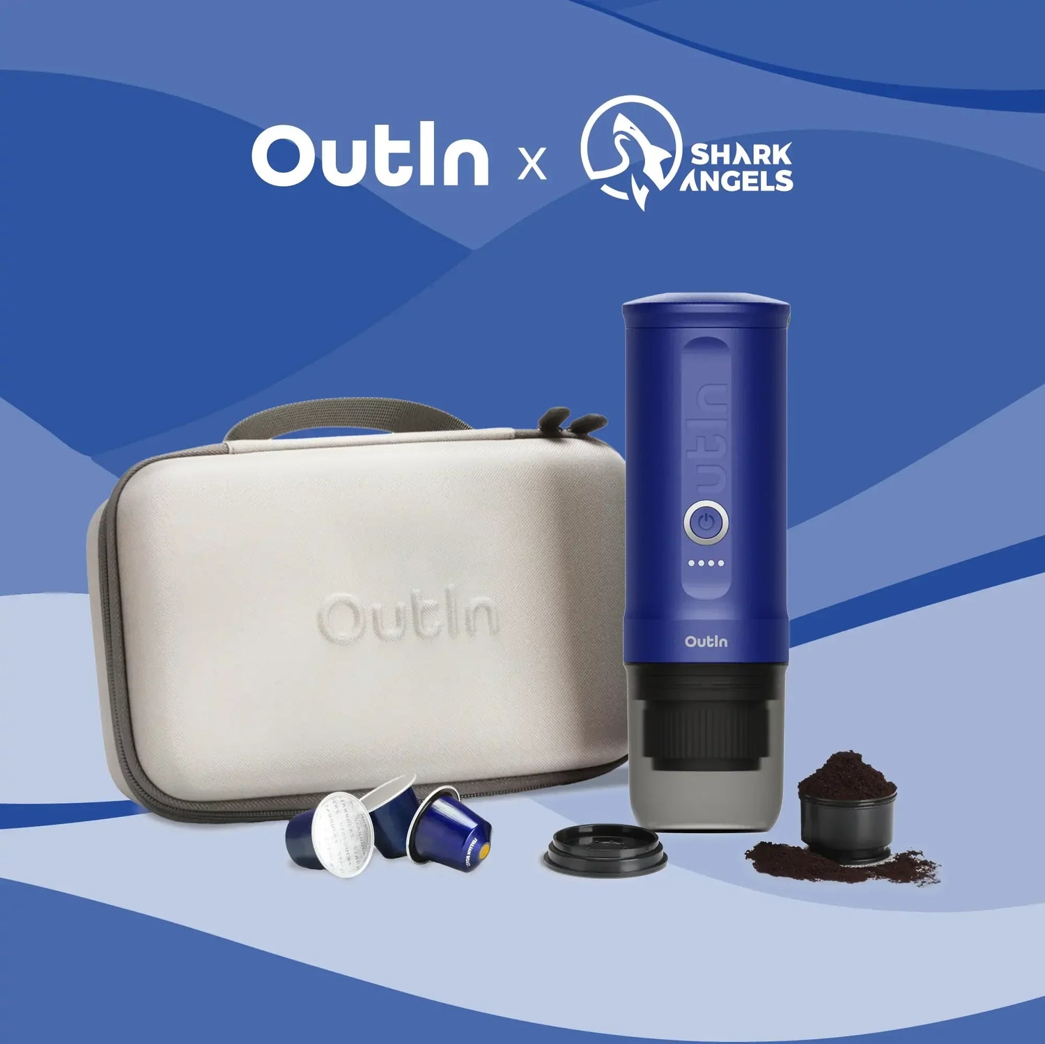 Nano Portable Espresso Machine Set (Ocean Blue) by OutIn
