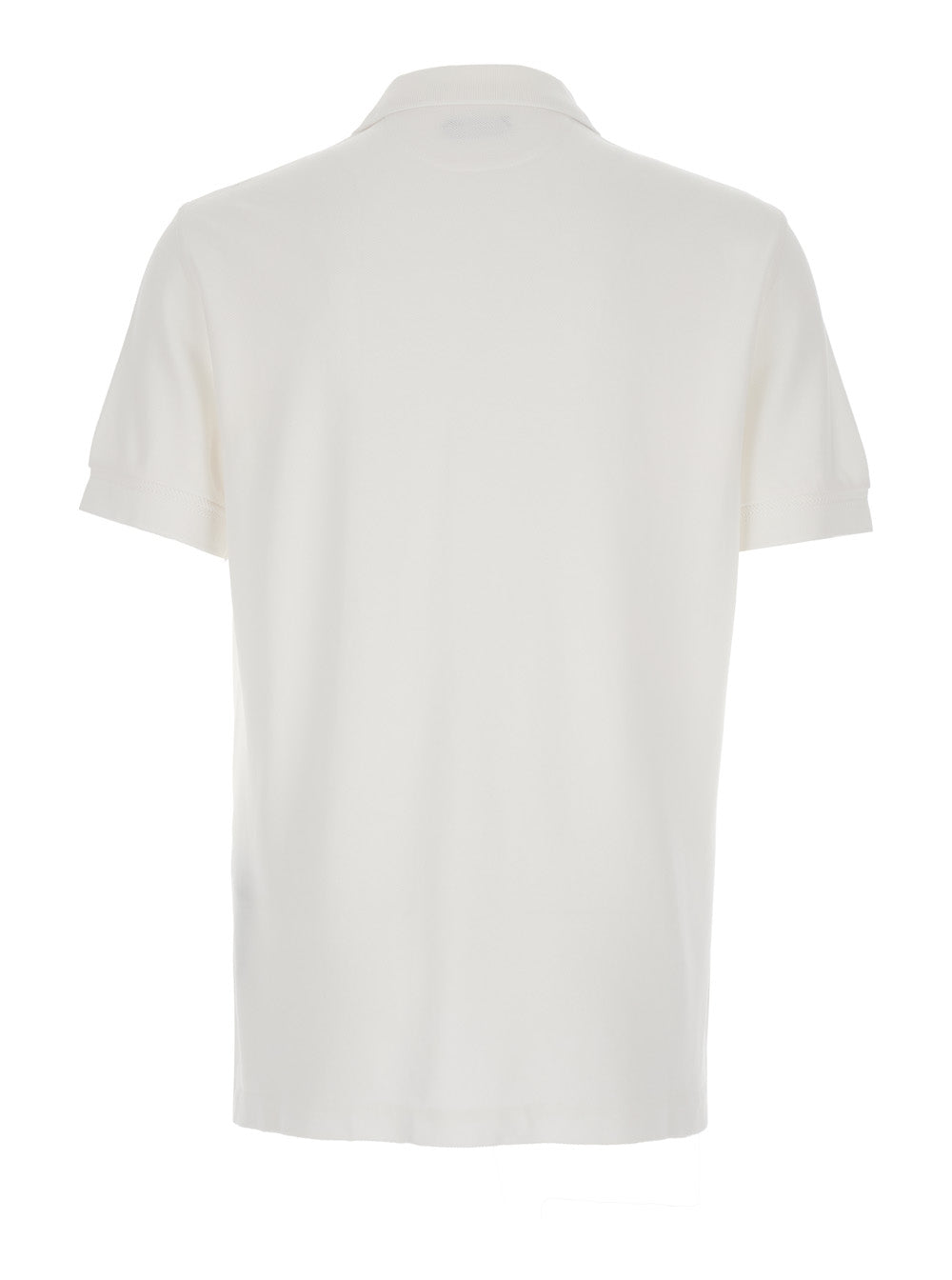 Tom Ford Men White Polo Shirt With Classic Collar In Cotton Blend Man by Luosophy