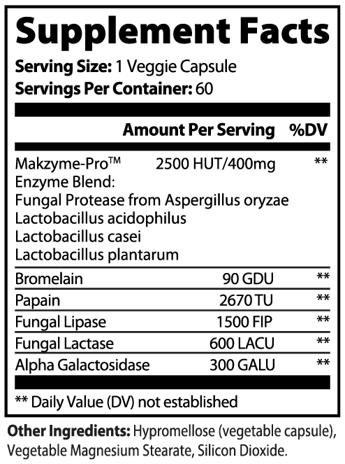 Digestive Enzyme Pro Blend | Broad Spectrum Support for Bloating by Protein Zone