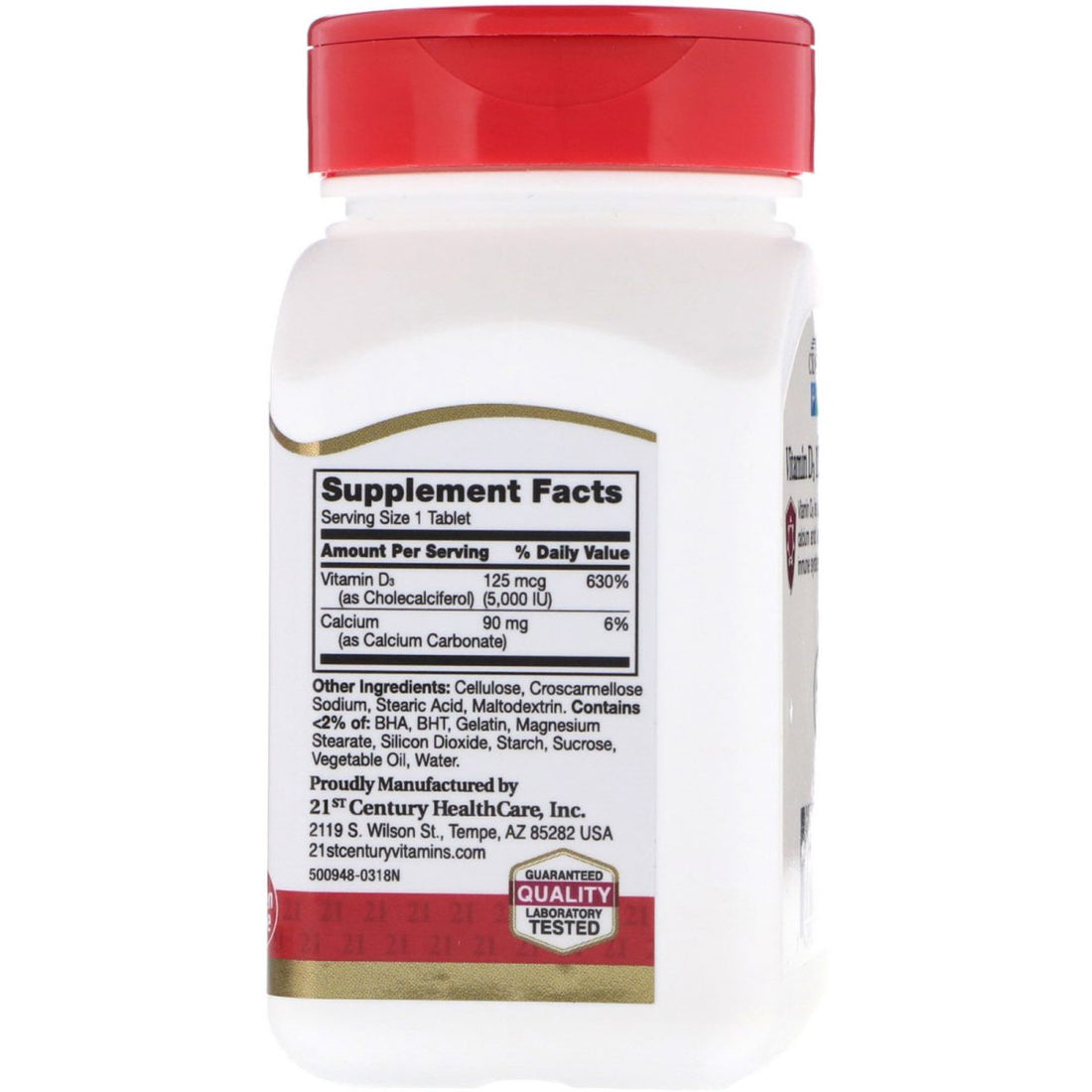 21st Century Vitamin D3, 5000 110 Ct by Pasteur Pharmacy