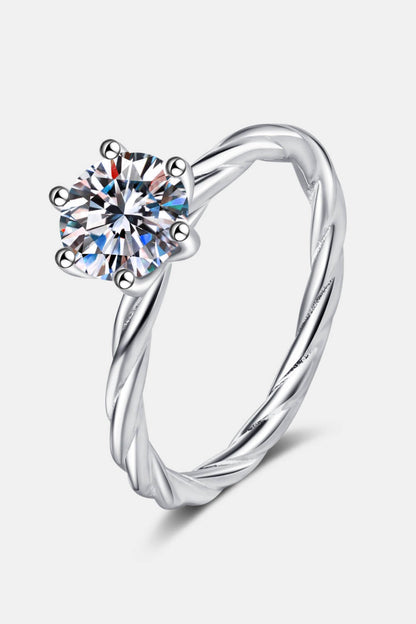 1 Carat Brilliant Round Cut Sparkala™ 6-Prong Twisted Ring by Sparkala