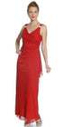 CLEARANCE - Juliet 2176 Semi Formal Dress V-Neck Wrap Skirt Rhinestone Strap by DiscountDressShop
