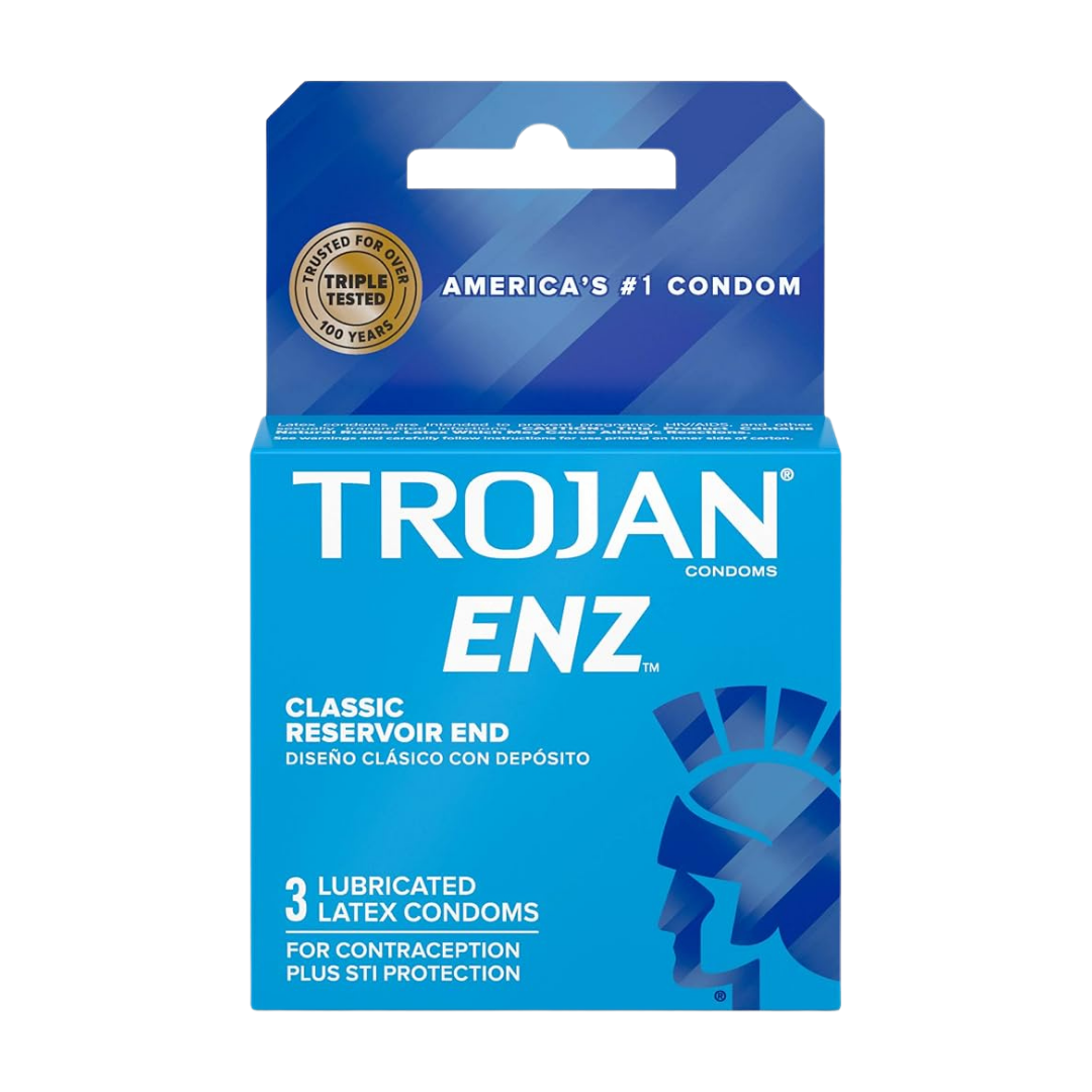 Trojan ENZ Lubricated Latex Condoms (3 Count) by Farmacias Savia
