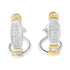14K Two-Toned Gold Round and Princess Cut Diamond Earrings (0.5 cttw, H-I Color, SI2-I1 Clarity) by Bids.com