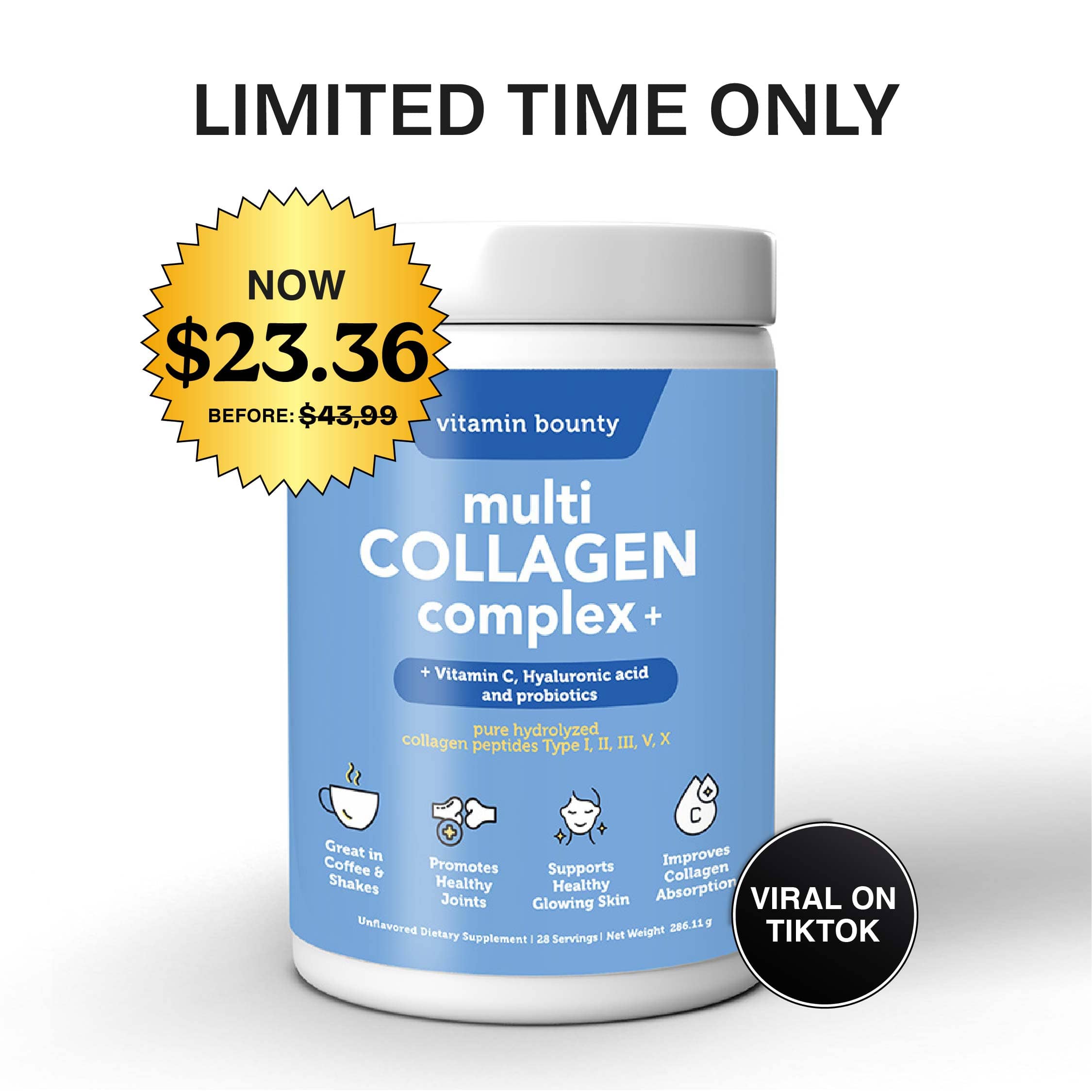 Multi Collagen Complex + by Vitamin Bounty
