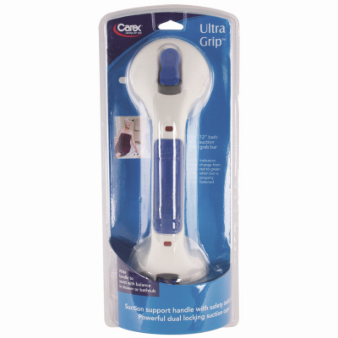 Carex Ultra Grip Suction Bath Grab Bar White (12 inch) by Farmacias Savia