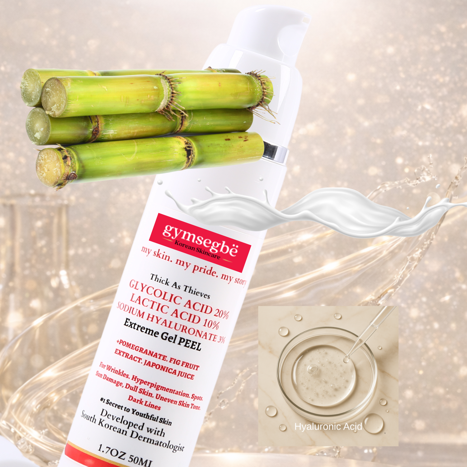 Thick As Thieves Pure Glycolic Acid Lactic Acid Extreme Gel Peel - 50ml by gymsegbë