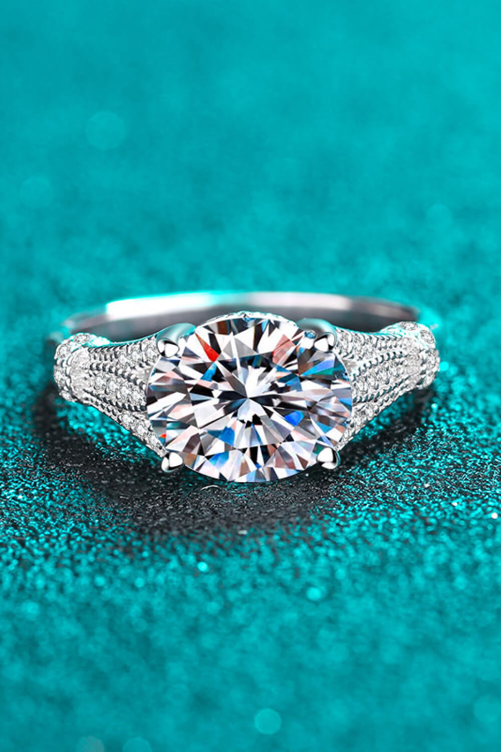 Beautiful Day 3 Carat Brilliant Round Cut Sparkala™ Ring by Sparkala