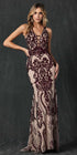 Juliet 243 Sequins Long Evening Dress Cut-Out Back by DiscountDressShop