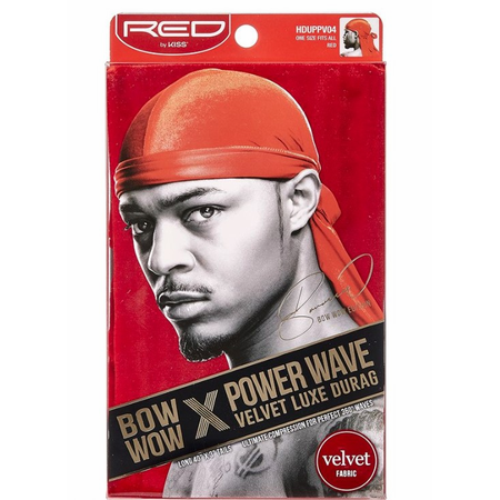Kiss Red Bow Wow By Power Wave Velvet Luxe Durag – HDUPPV04 Red by Pasteur Pharmacy