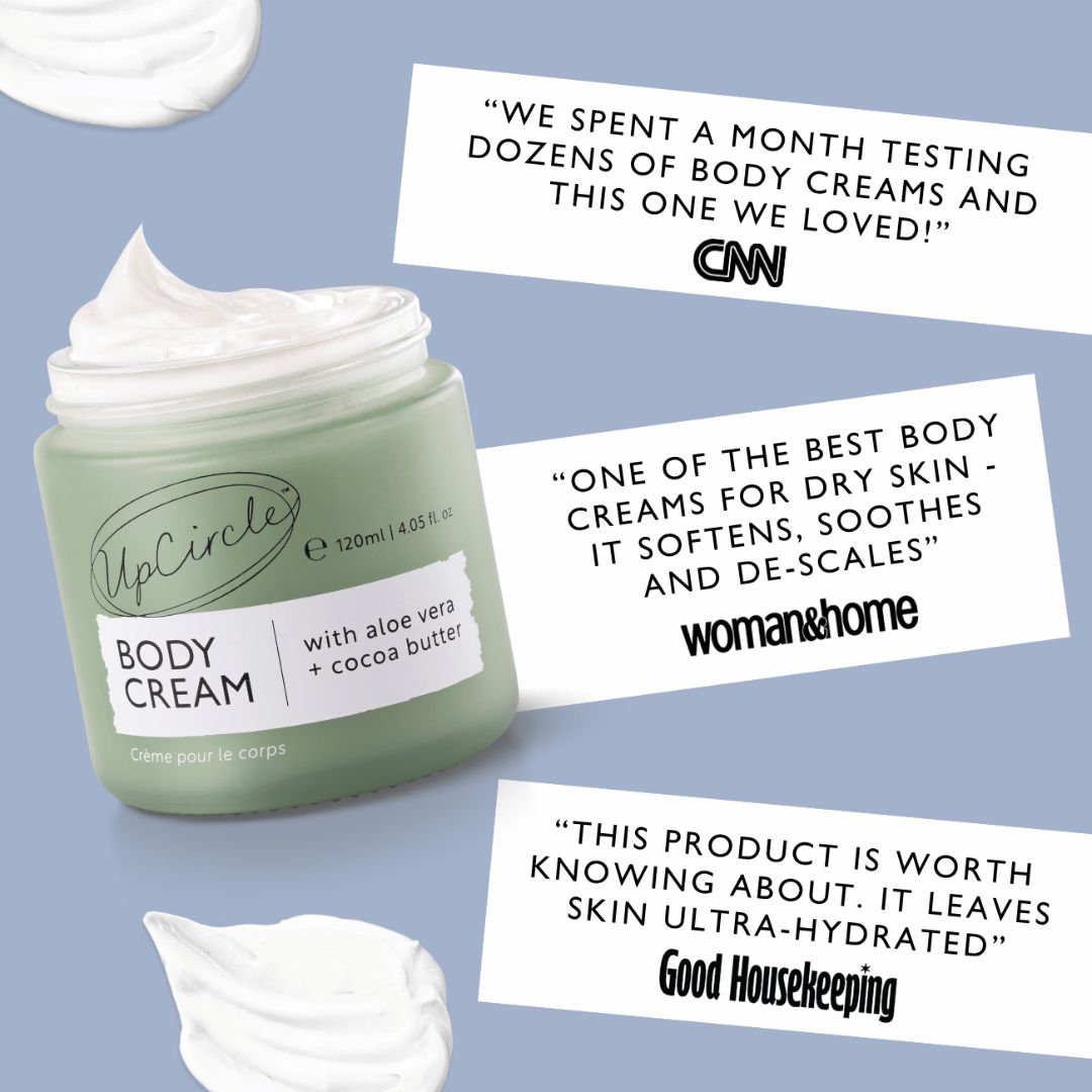 Natural Body Cream with Aloe Vera + Cocoa Butter by UpCircle