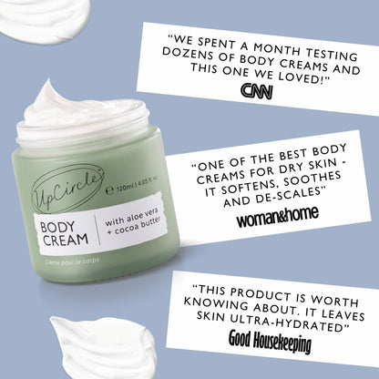 Natural Body Cream with Aloe Vera + Cocoa Butter by UpCircle