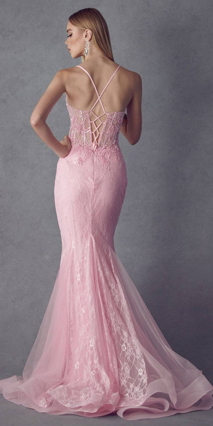 Juliet 250 Embellished Lace Mermaid Dress by DiscountDressShop