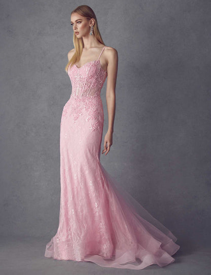 Juliet 250 Embellished Lace Mermaid Dress by DiscountDressShop