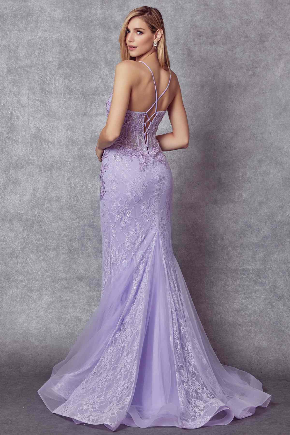 Juliet 250 Embellished Lace Mermaid Dress by DiscountDressShop
