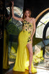 Juliet JT2514R One Shoulder Fitted Floral Applique Evening Gown by DiscountDressShop