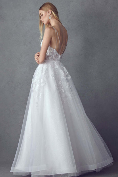Juliet JT2482SW Floor Length A-Line Lace/Tulle Wedding Ball Gown by DiscountDressShop