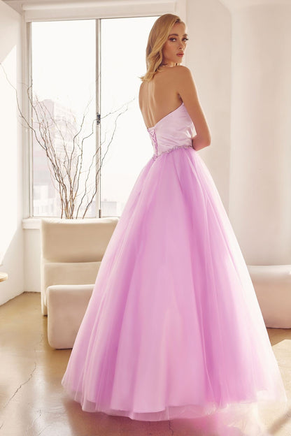 Juliet 265 Strapless A-Line Ball Gown Beaded Belt by DiscountDressShop
