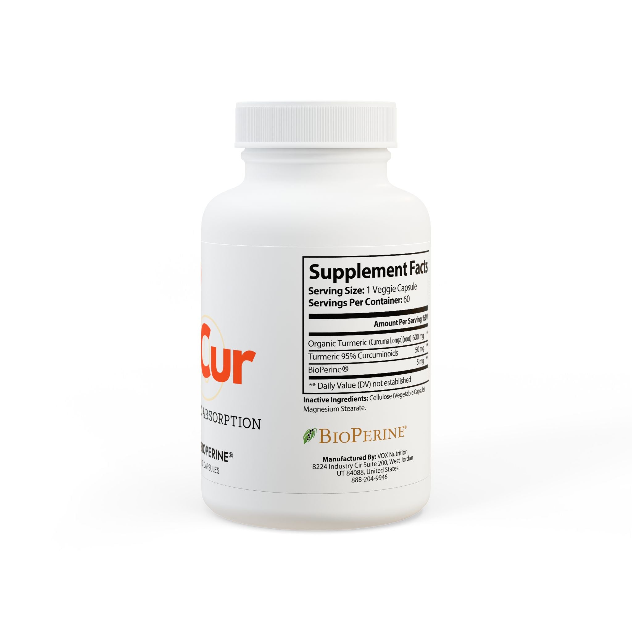 PureCur Turmeric with Black Pepper Fruit Extract Supplement (60 Capsules) by Spee24, LLC